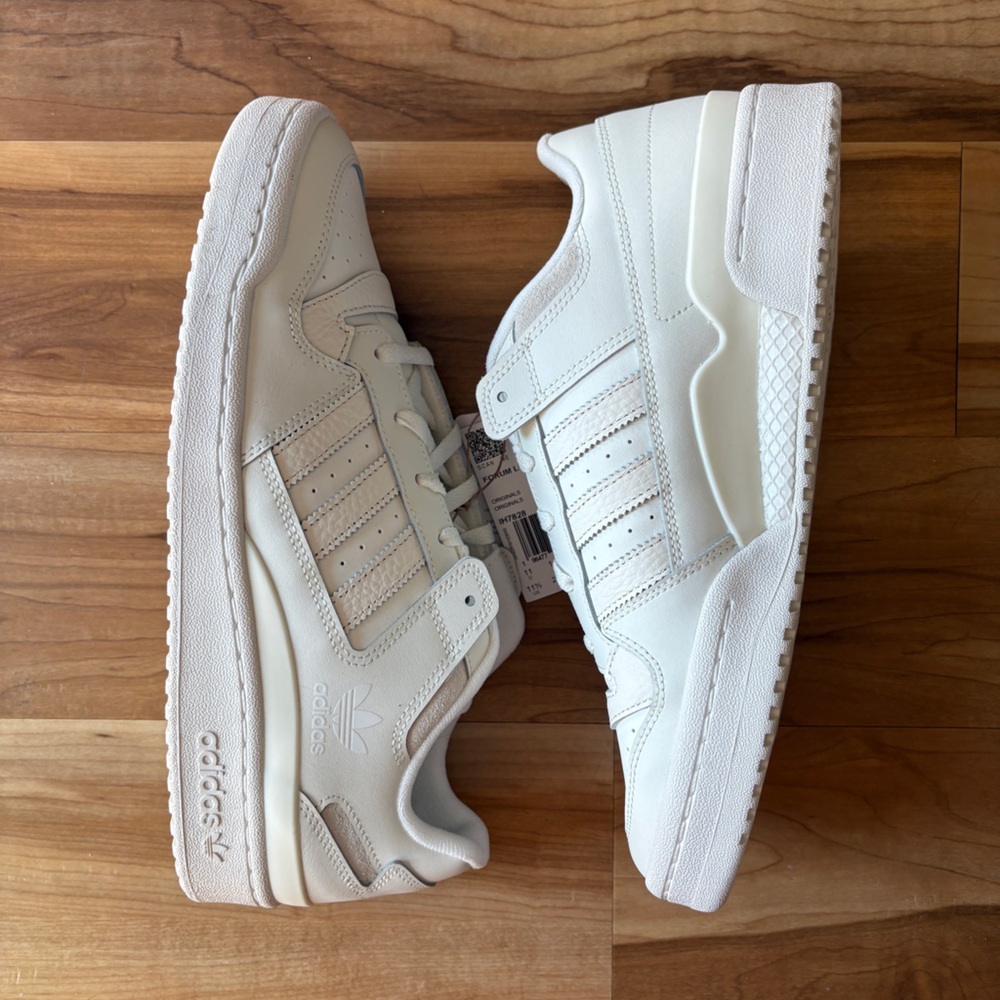 Adidas Forum Low CL Originals White on White Sneakers Men’s Size 11.5 - Picture 6 of 10